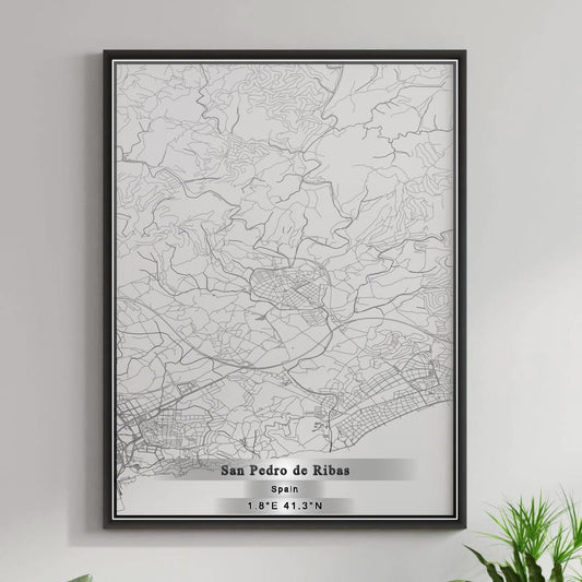 ROAD MAP OF SAN PEDRO DE RIBAS, SPAIN BY MAPAKES