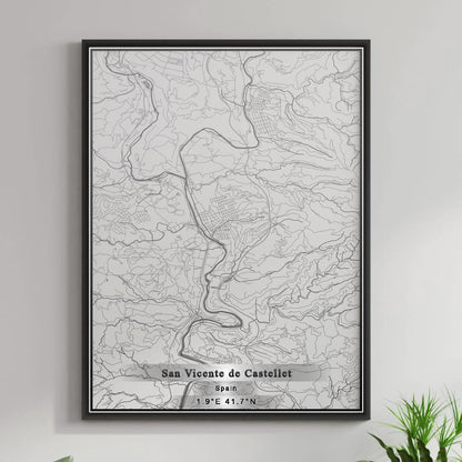 ROAD MAP OF SAN VICENTE DE CASTELLET, SPAIN BY MAPAKES