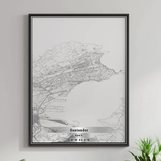 ROAD MAP OF SANTANDER, SPAIN BY MAPAKES