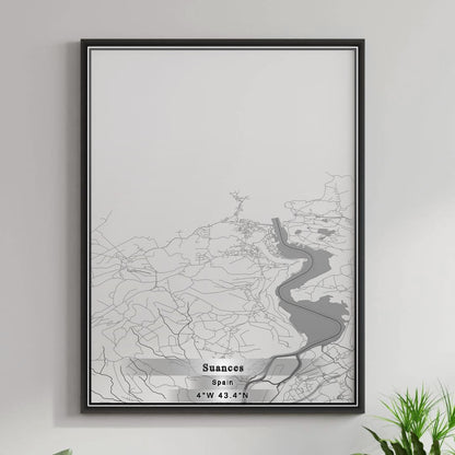 ROAD MAP OF SUANCES, SPAIN BY MAPAKES