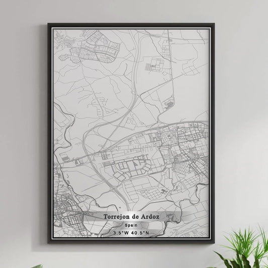 ROAD MAP OF TORREJON DE ARDOZ, SPAIN BY MAPAKES