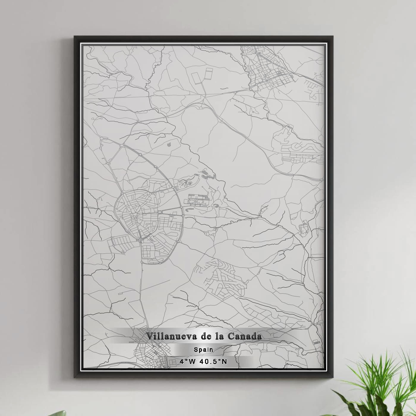 ROAD MAP OF VILLANUEVA DE LA CANADA, SPAIN BY MAPAKES