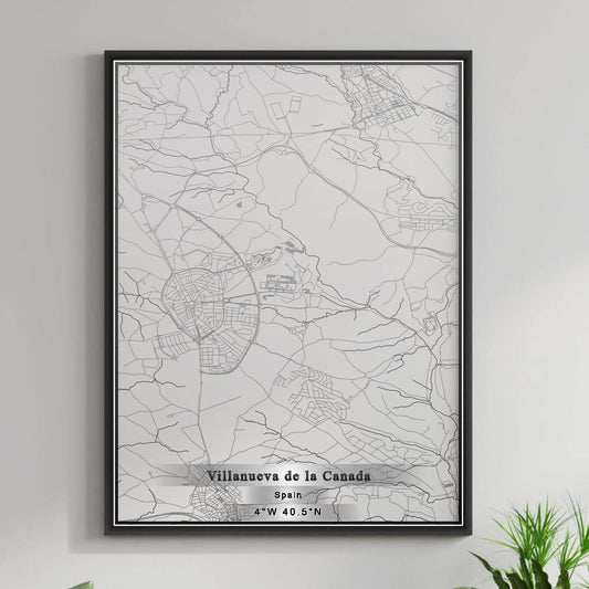 ROAD MAP OF VILLANUEVA DE LA CANADA, SPAIN BY MAPAKES