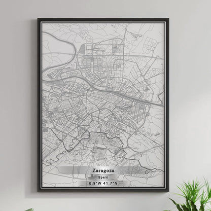 ROAD MAP OF ZARAGOZA, SPAIN BY MAPAKES