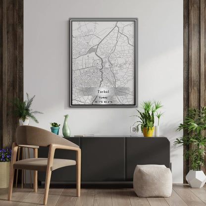 ROAD MAP OF TURHAL, TÜRKIYE BY MAPBAKES