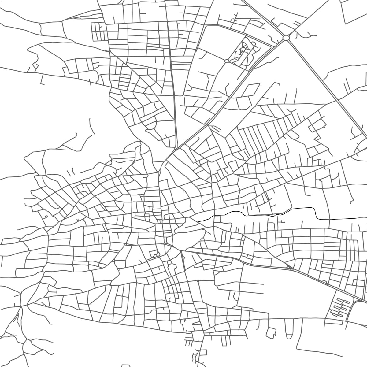 ROAD MAP OF AFSIN, TÜRKIYE BY MAPBAKES