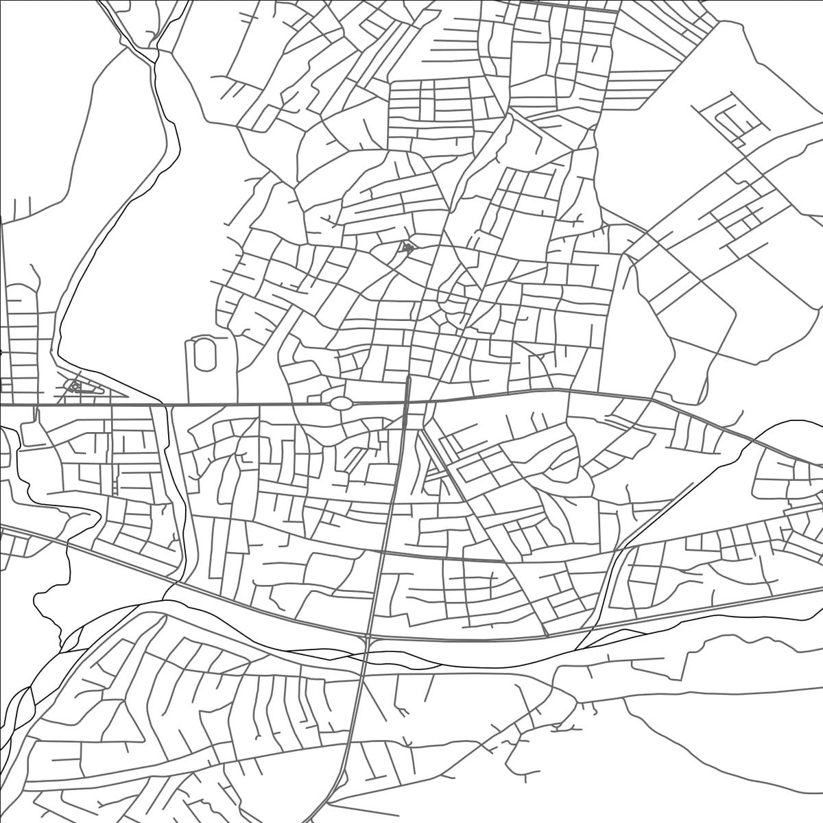 ROAD MAP OF AGRI, TÜRKIYE BY MAPBAKES