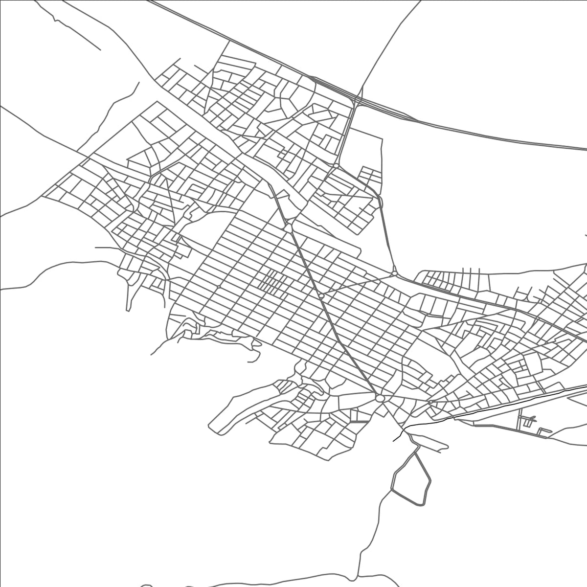 ROAD MAP OF ALASEHIR, TÜRKIYE BY MAPBAKES