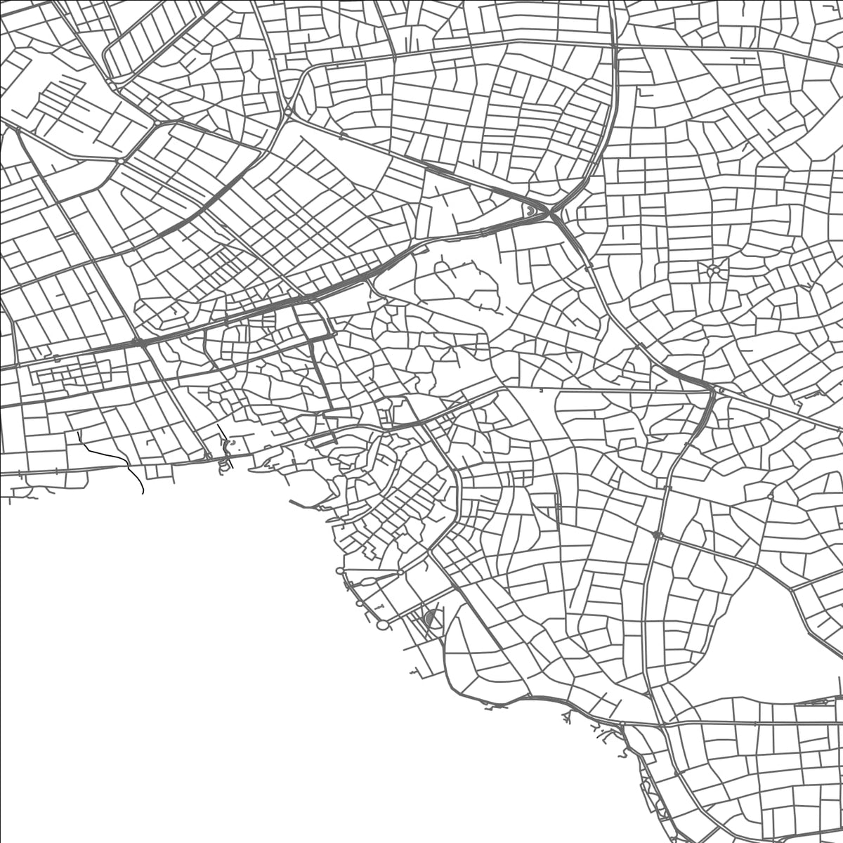 ROAD MAP OF ANTALYA, TÜRKIYE BY MAPBAKES