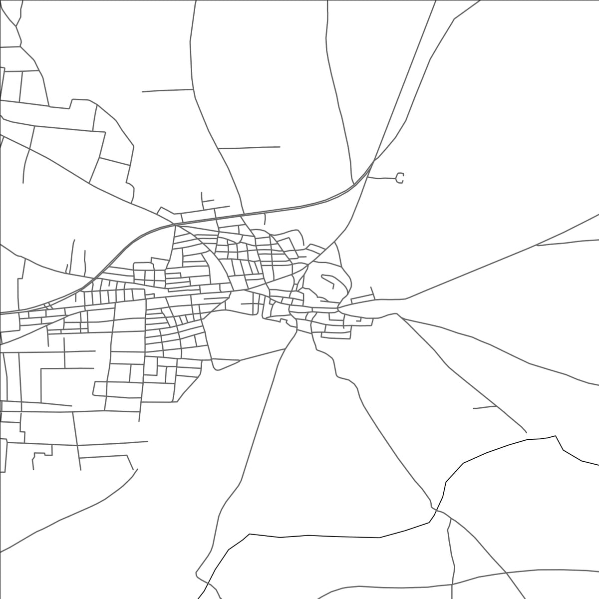 ROAD MAP OF ARABAN, TÜRKIYE BY MAPBAKES