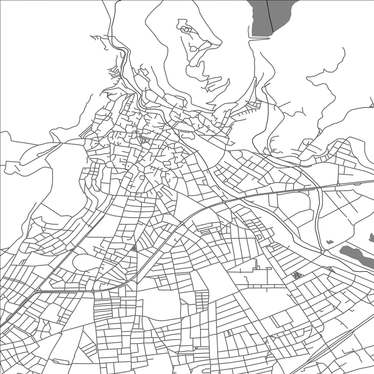 ROAD MAP OF BERGAMA, TÜRKIYE BY MAPBAKES
