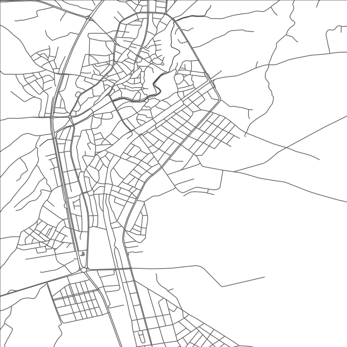 ROAD MAP OF BOR, TÜRKIYE BY MAPBAKES