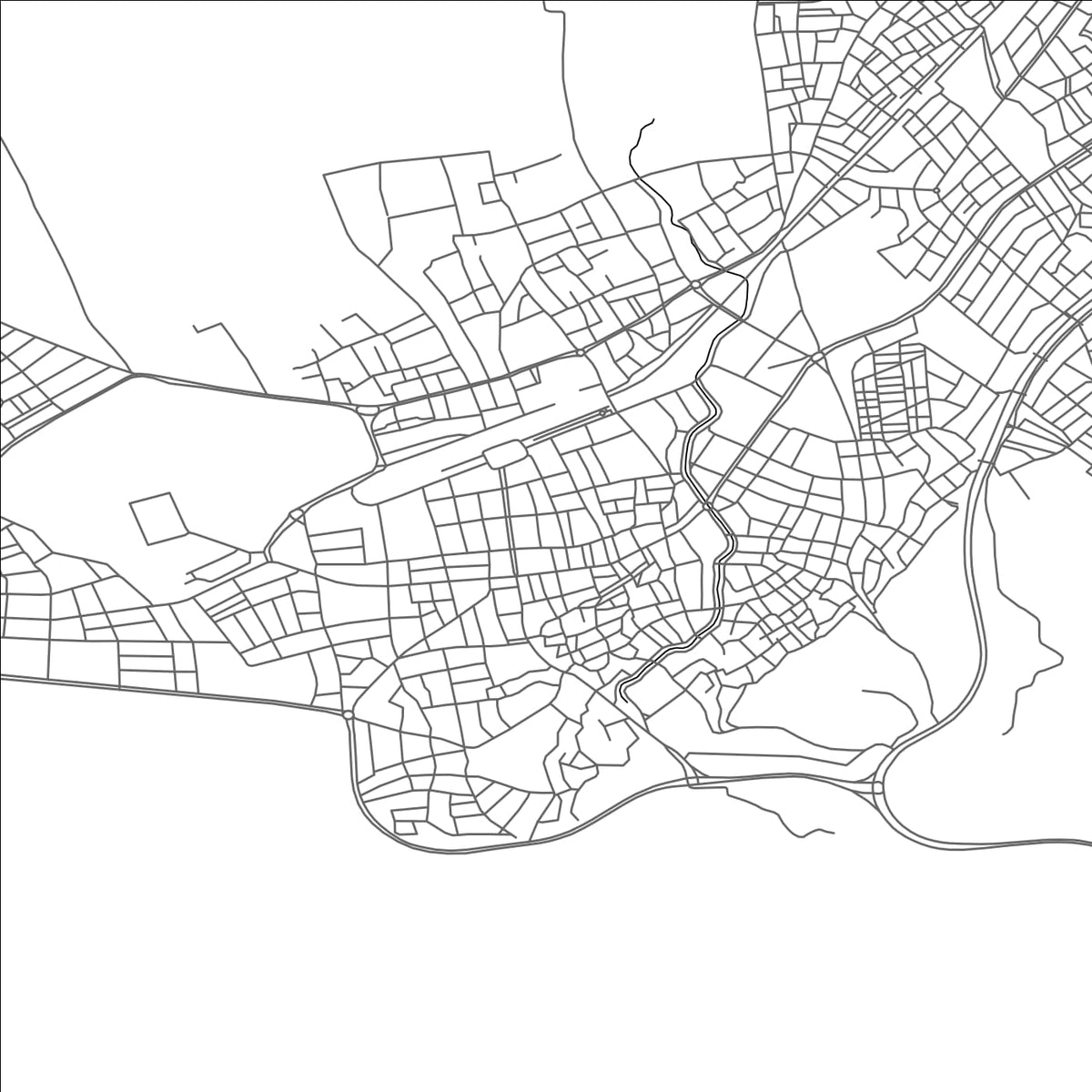 ROAD MAP OF BURDUR, TÜRKIYE BY MAPBAKES