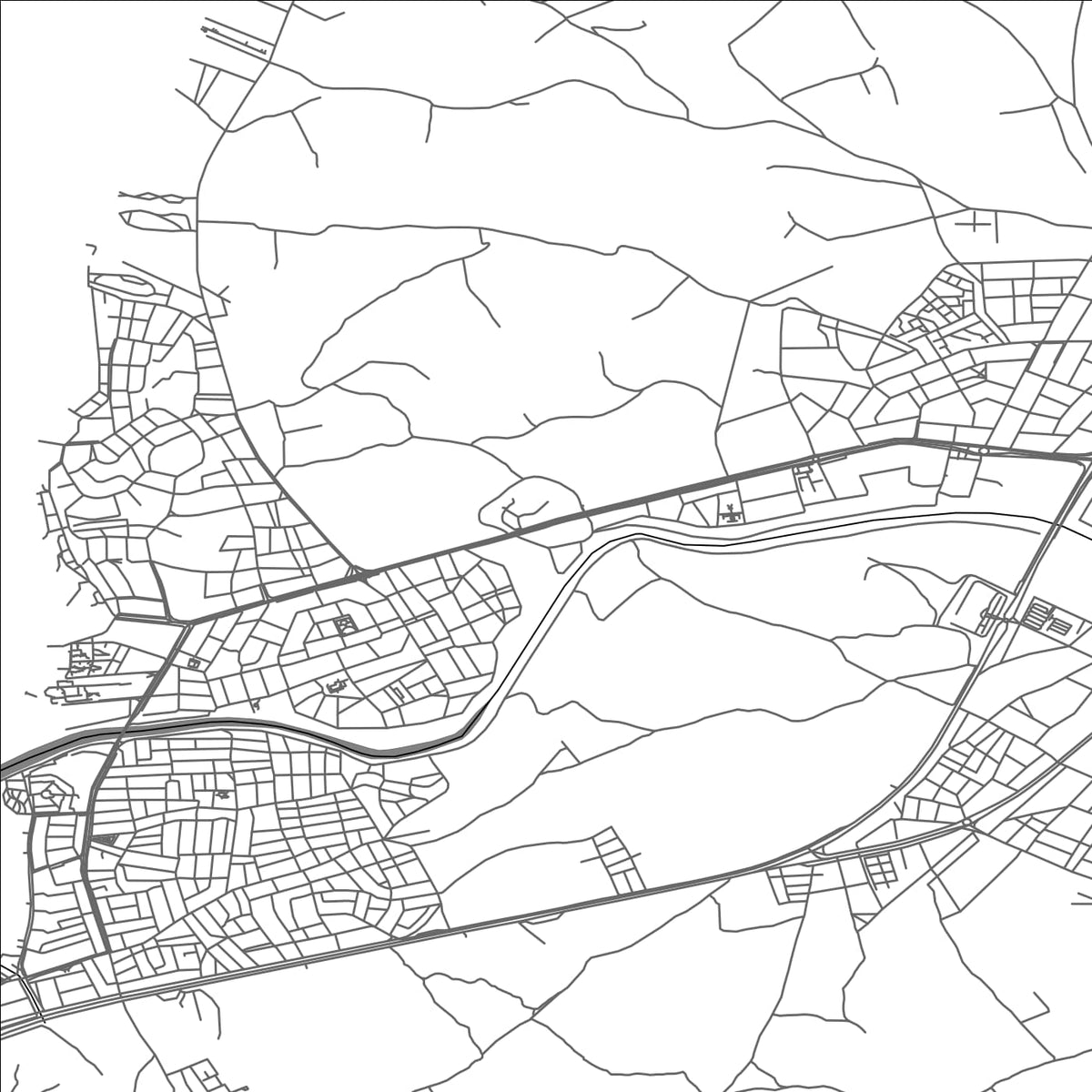 ROAD MAP OF BURHANIYE, TÜRKIYE BY MAPBAKES