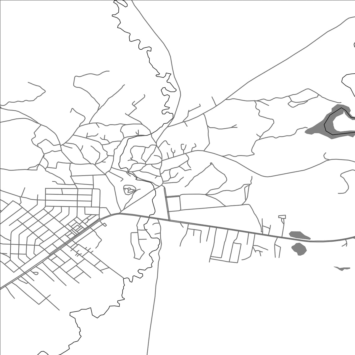 ROAD MAP OF CALDIRAN, TÜRKIYE BY MAPBAKES