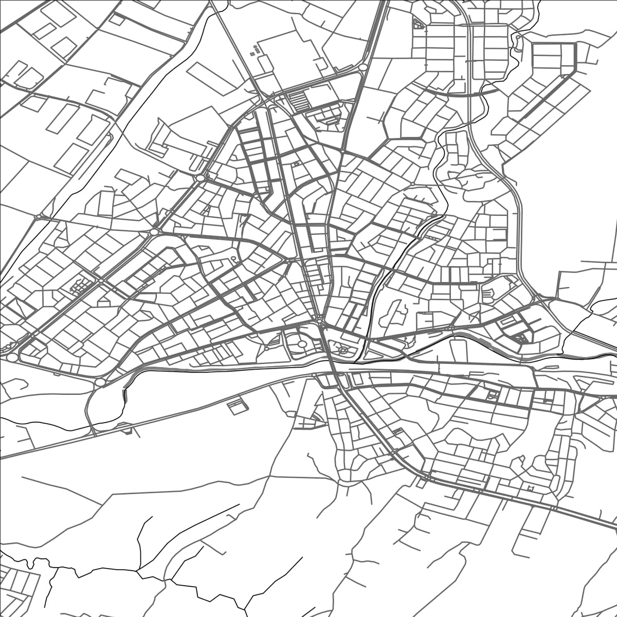 ROAD MAP OF CERKEZKOY, TÜRKIYE BY MAPBAKES