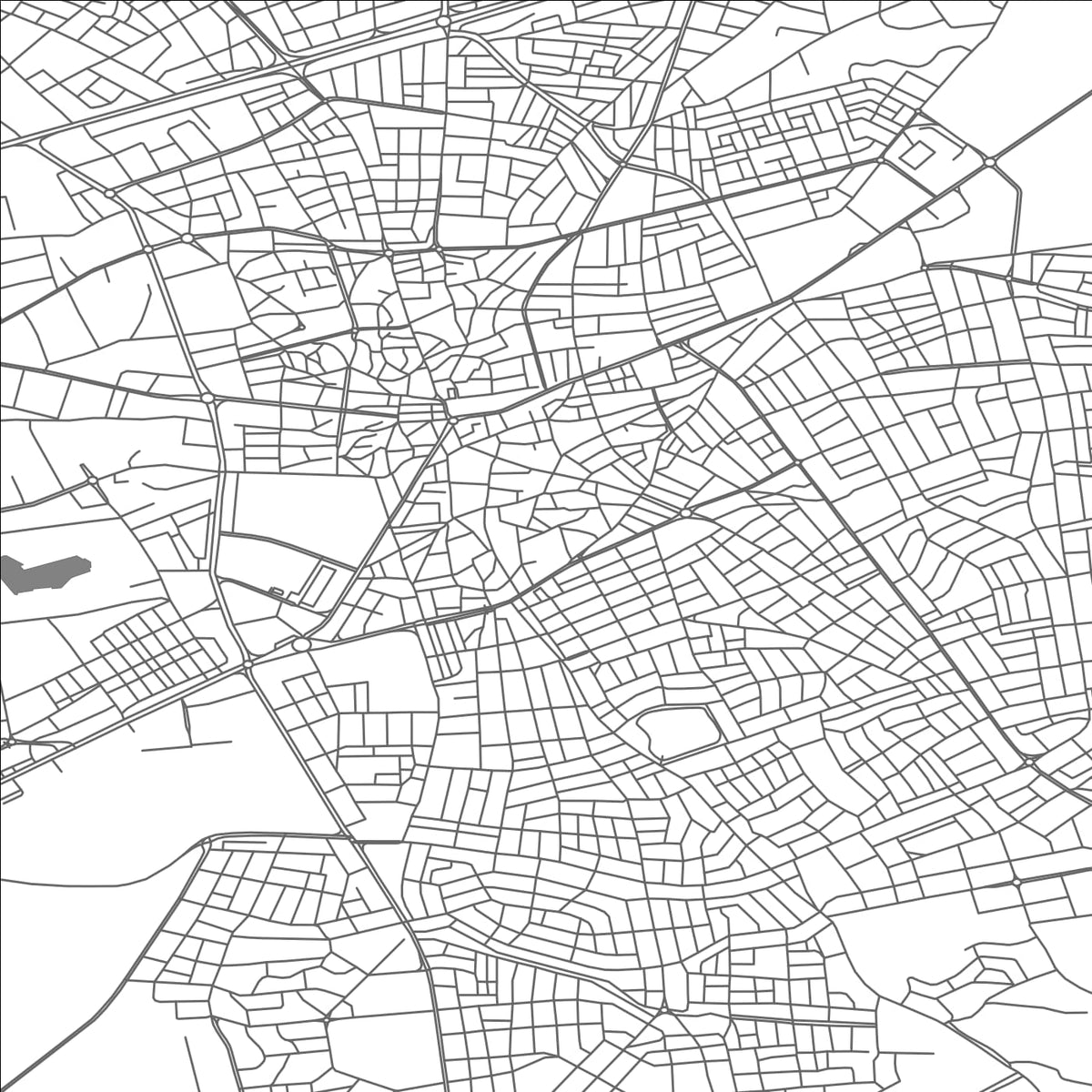 ROAD MAP OF CORUM, TÜRKIYE BY MAPBAKES