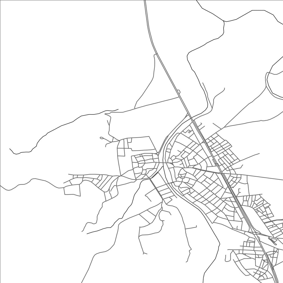 ROAD MAP OF EZINE, TÜRKIYE BY MAPBAKES