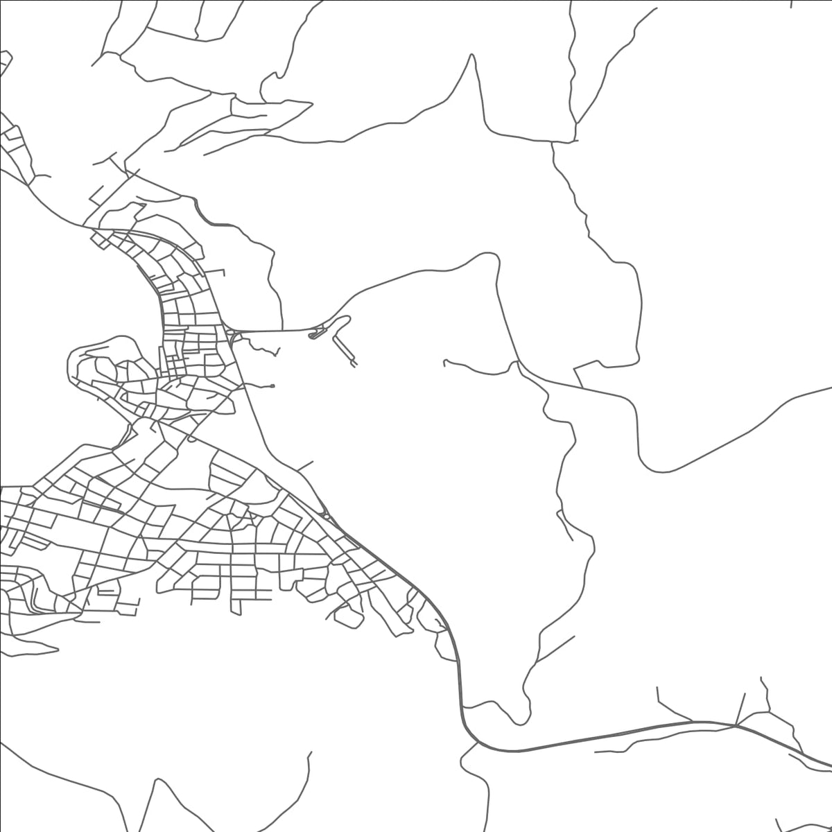 ROAD MAP OF FOCA, TÜRKIYE BY MAPBAKES