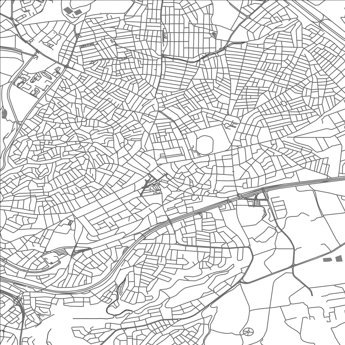 ROAD MAP OF GEBZE, TÜRKIYE BY MAPBAKES