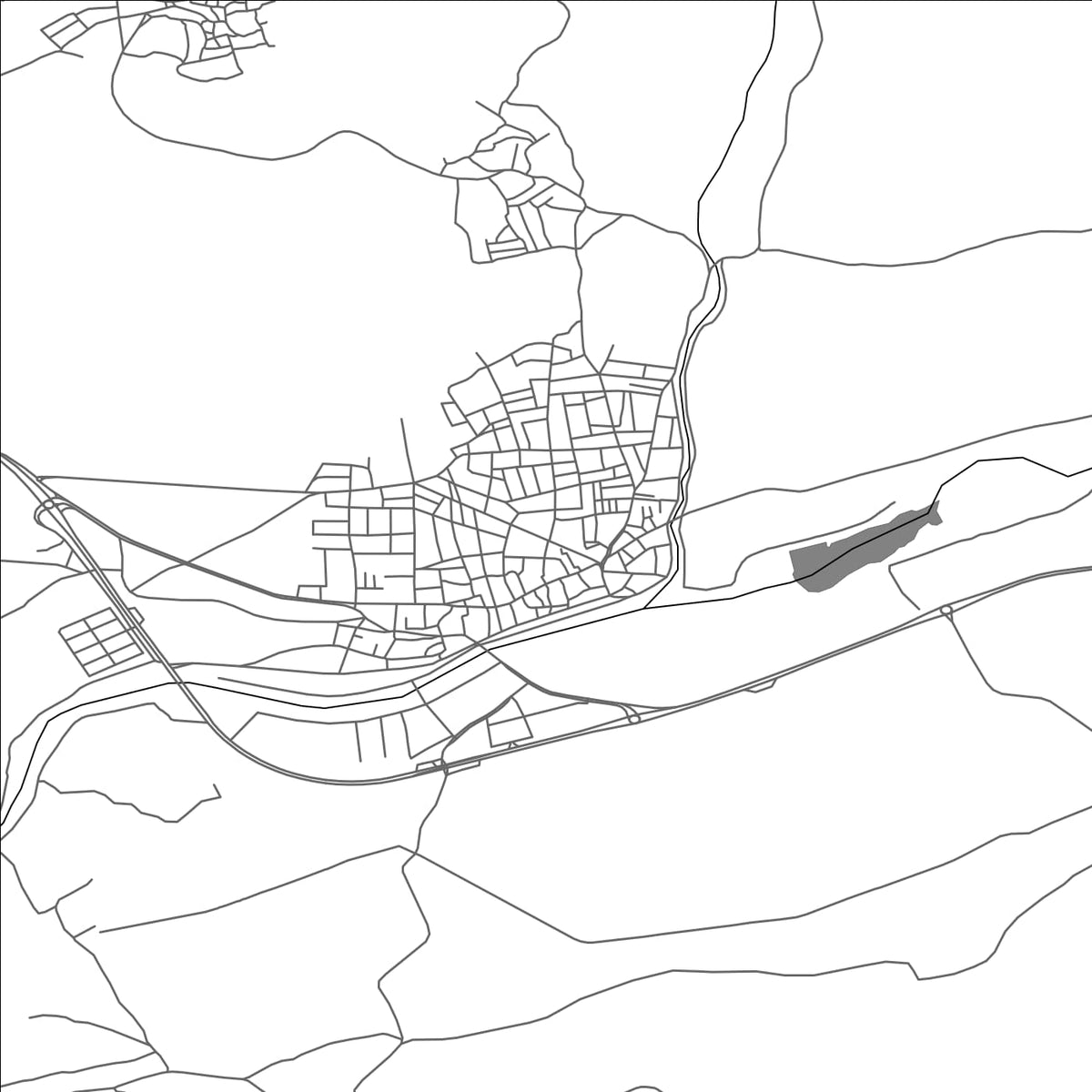 ROAD MAP OF HAVRAN, TÜRKIYE BY MAPBAKES
