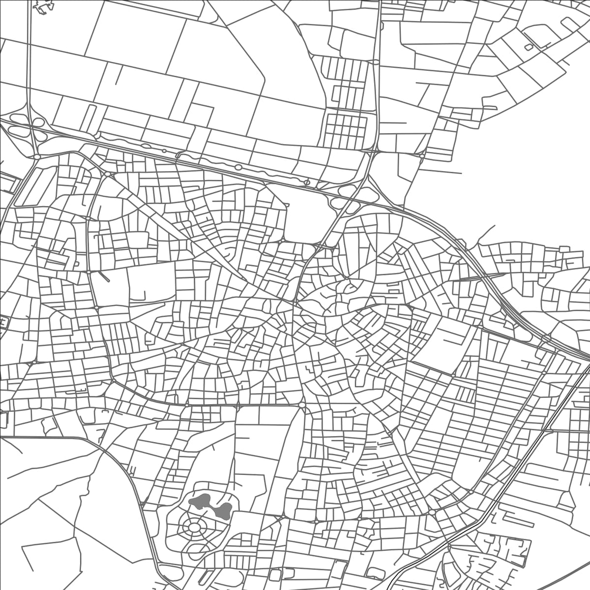 ROAD MAP OF INEGOL, TÜRKIYE BY MAPBAKES