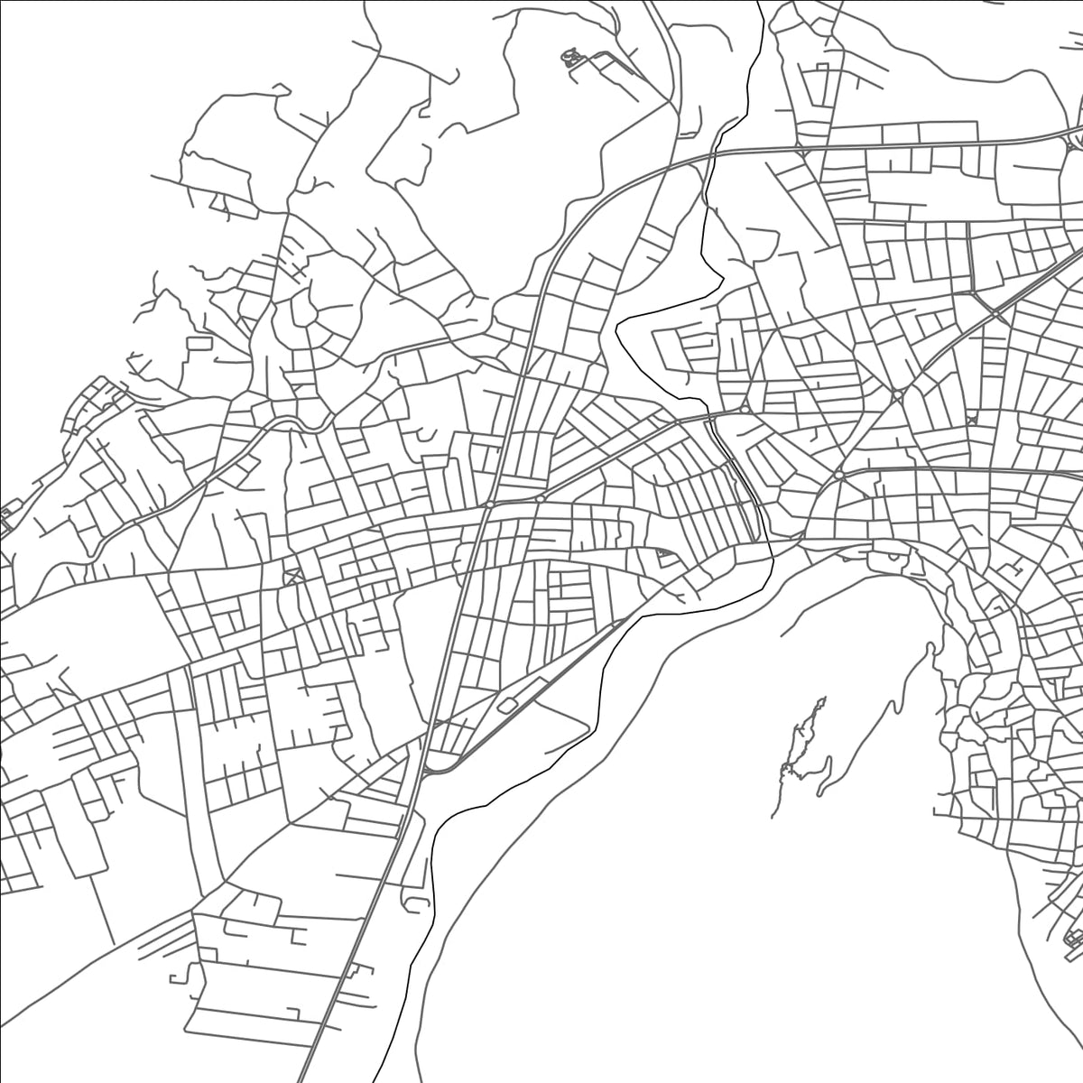 ROAD MAP OF KOZAN, TÜRKIYE BY MAPBAKES