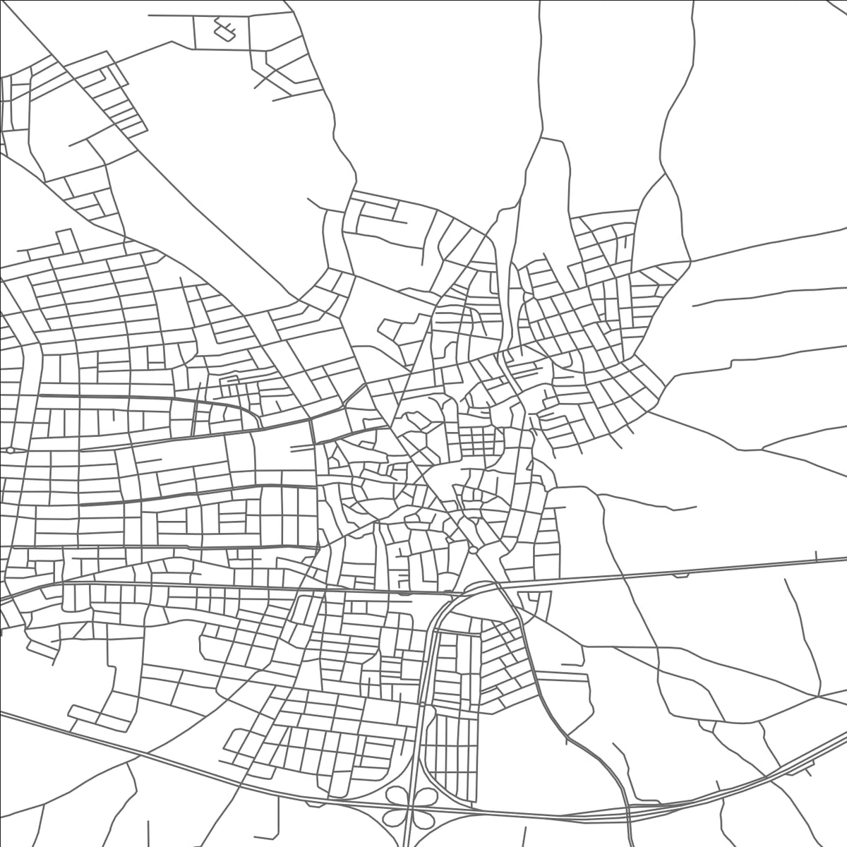 ROAD MAP OF MERZIFON, TÜRKIYE BY MAPBAKES