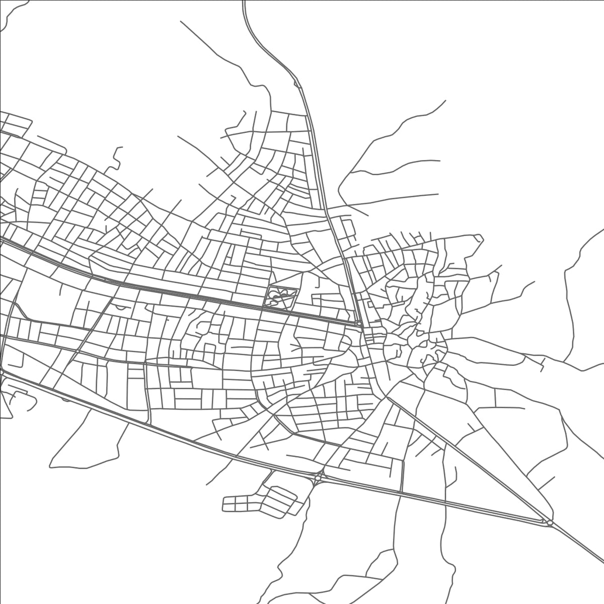 ROAD MAP OF MIDYAT, TÜRKIYE BY MAPBAKES