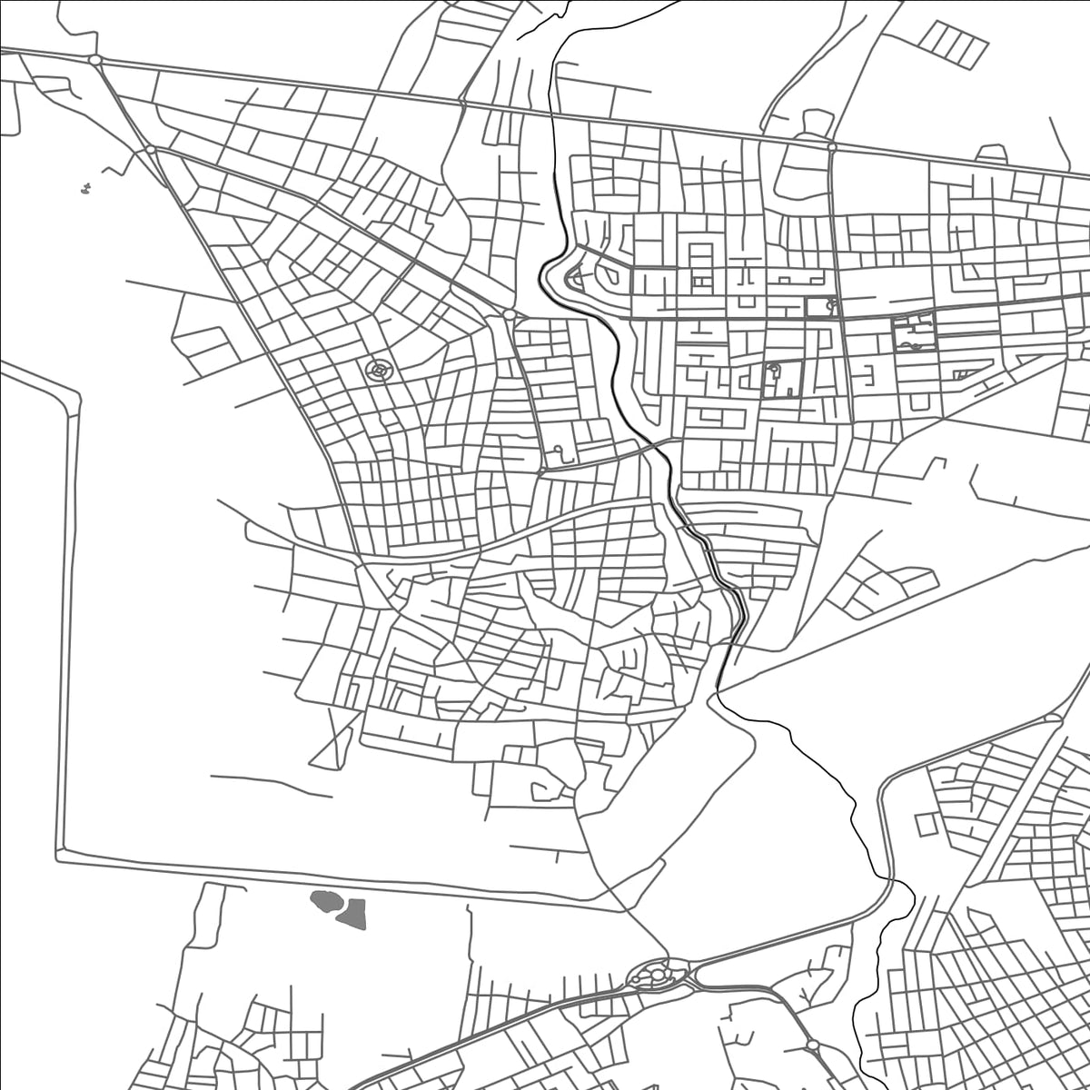 ROAD MAP OF NUSAYBIN, TÜRKIYE BY MAPBAKES