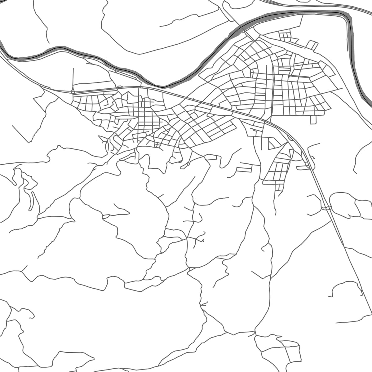 ROAD MAP OF OSMANELI, TÜRKIYE BY MAPBAKES
