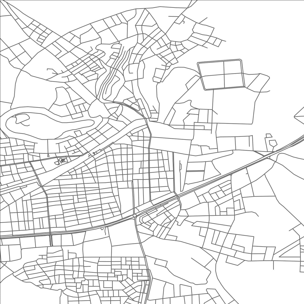 ROAD MAP OF POLATLI, TÜRKIYE BY MAPBAKES