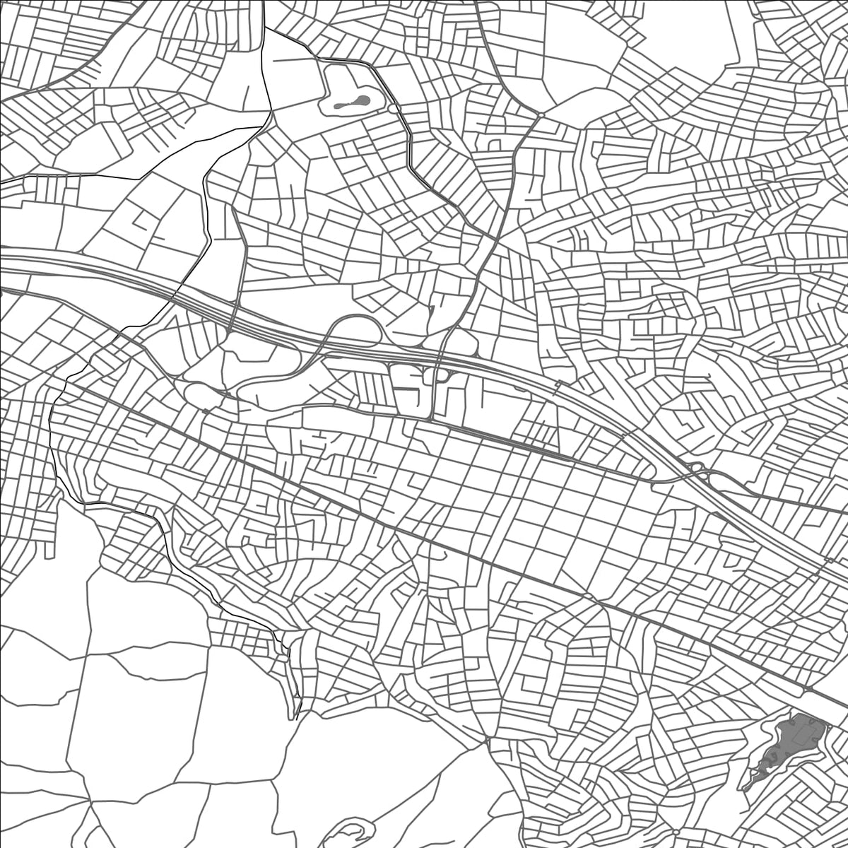 ROAD MAP OF SULTANBEYLI, TÜRKIYE BY MAPBAKES