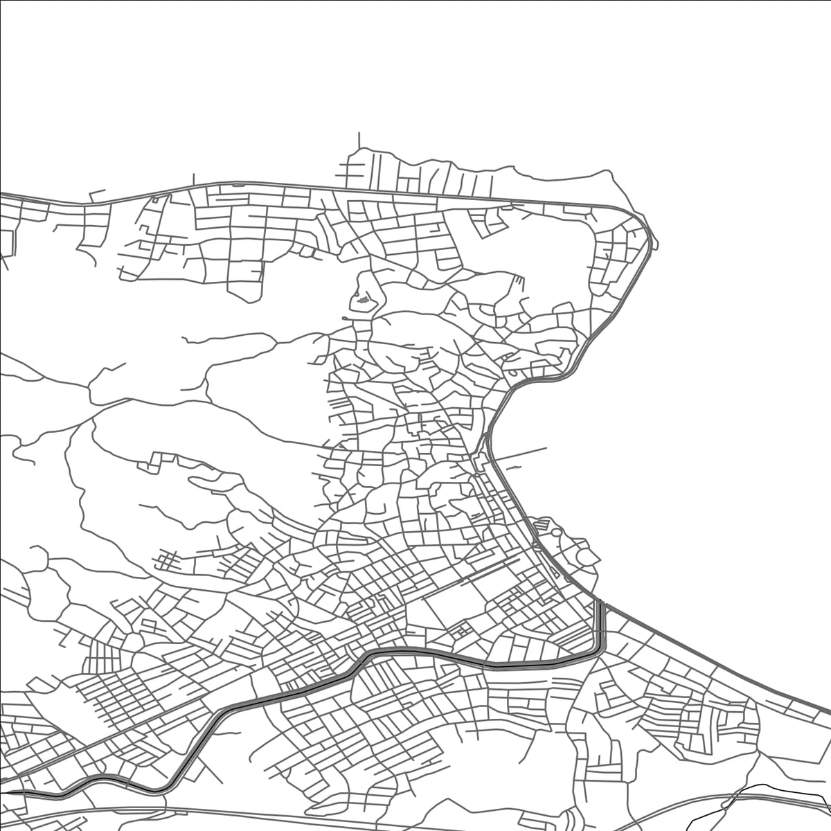 ROAD MAP OF UNYE, TÜRKIYE BY MAPBAKES