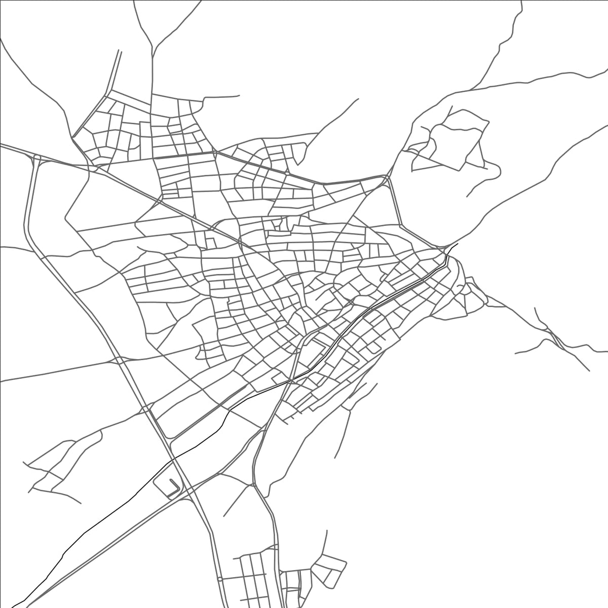 ROAD MAP OF YALVAC, TÜRKIYE BY MAPBAKES