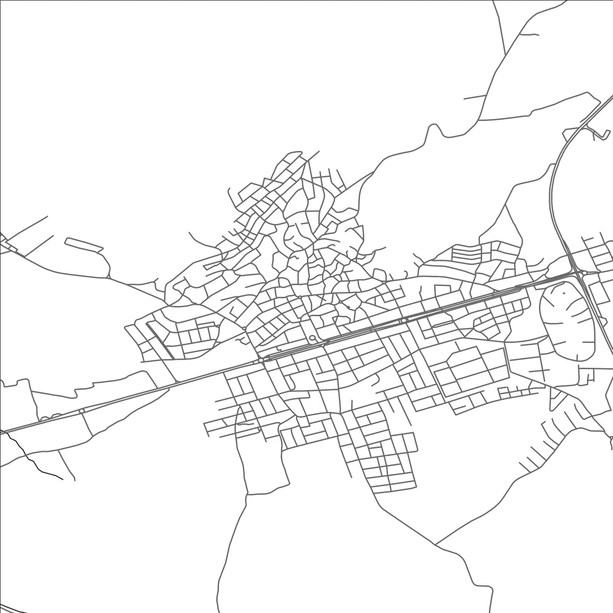 ROAD MAP OF YATAGAN, TÜRKIYE BY MAPBAKES