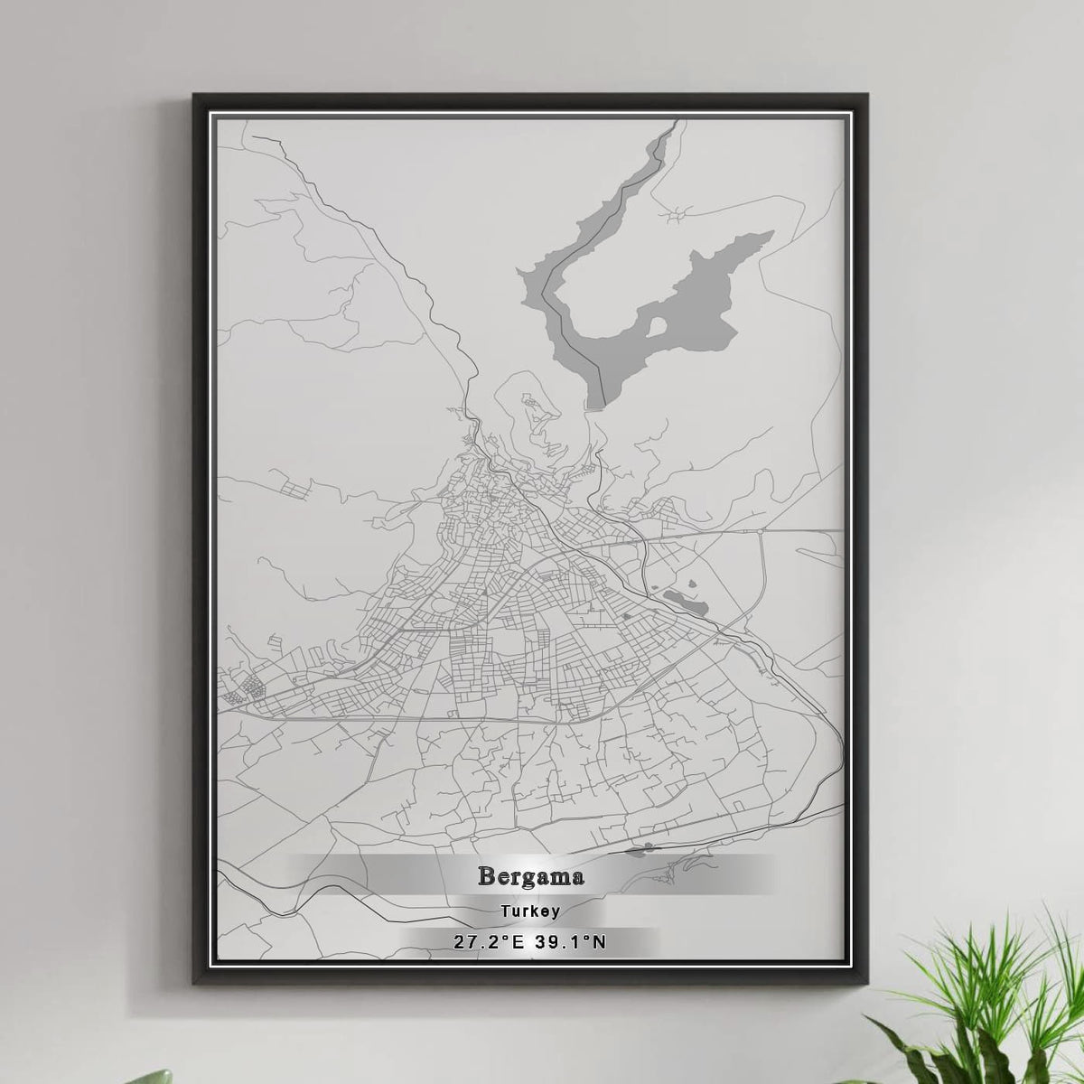 ROAD MAP OF BERGAMA, TÜRKIYE BY MAPBAKES