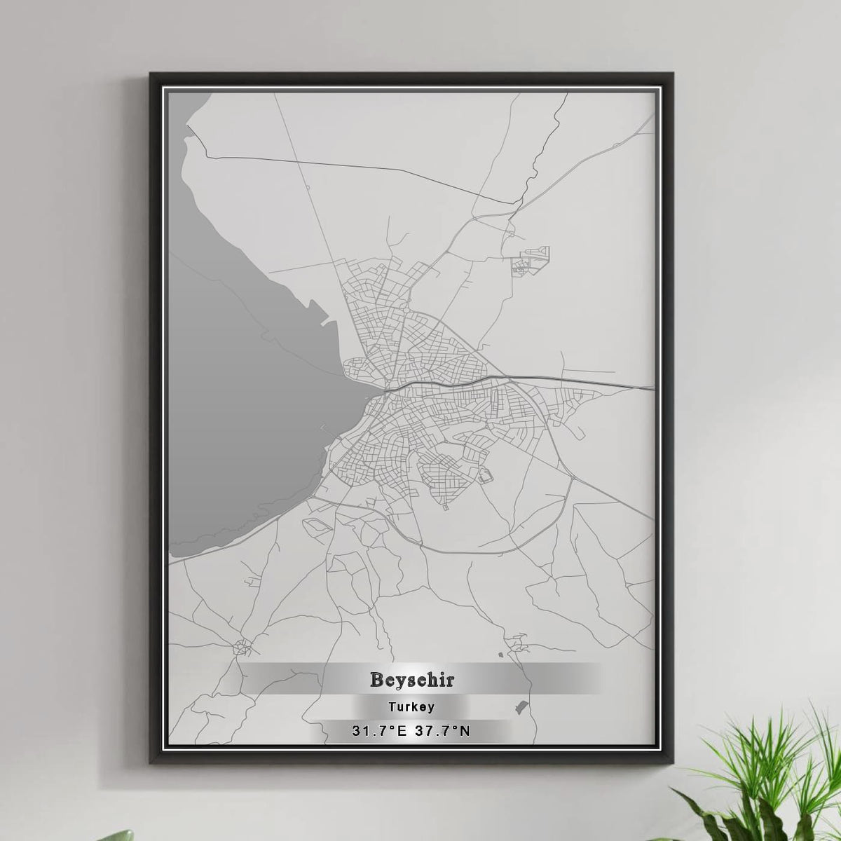 ROAD MAP OF BEYSEHIR, TÜRKIYE BY MAPBAKES