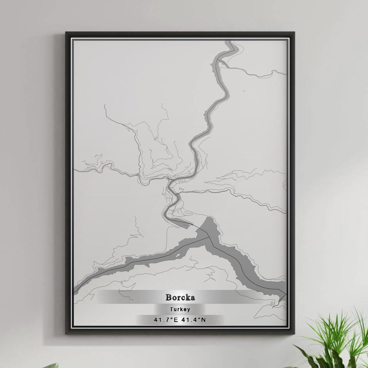 ROAD MAP OF BORCKA, TÜRKIYE BY MAPBAKES