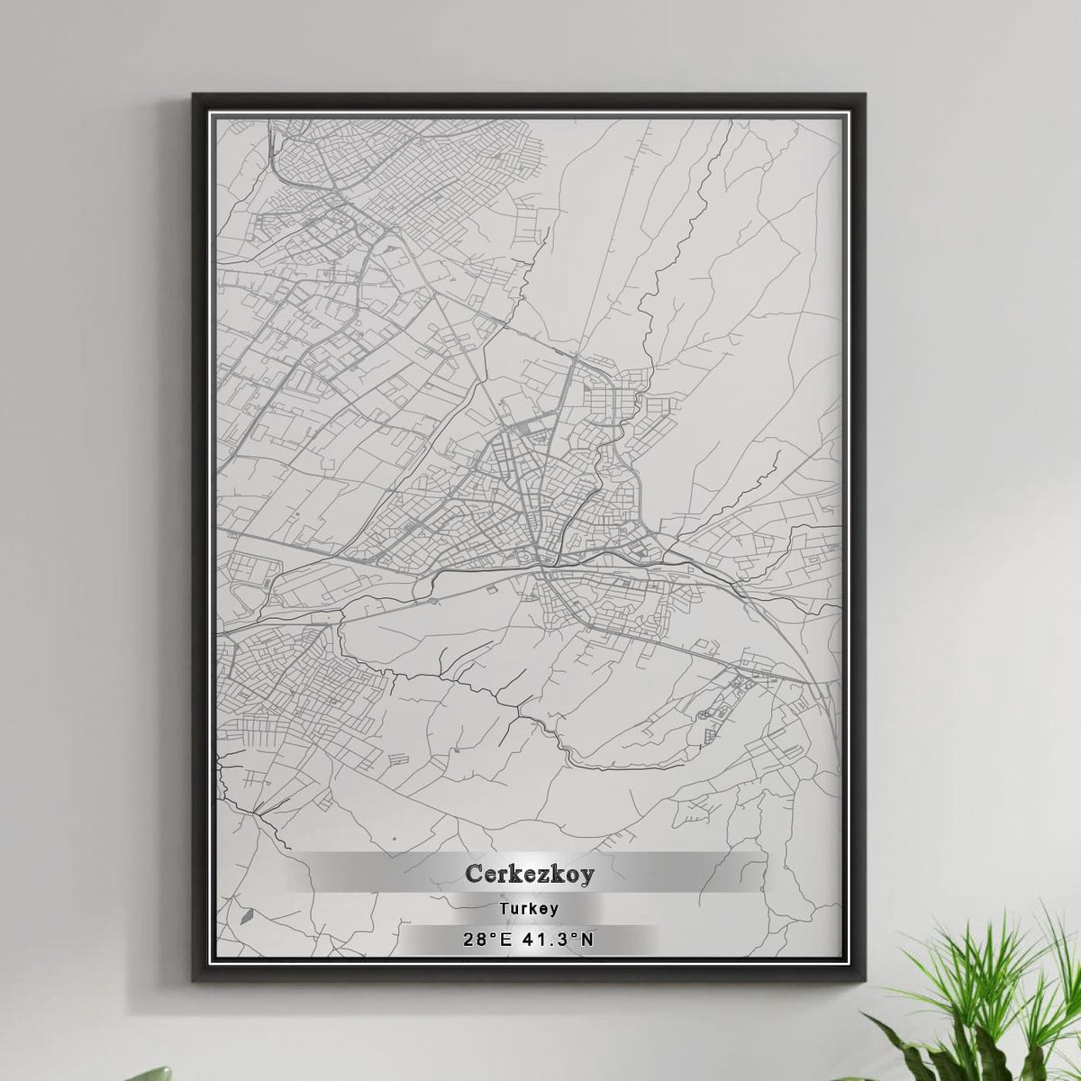 ROAD MAP OF CERKEZKOY, TÜRKIYE BY MAPBAKES
