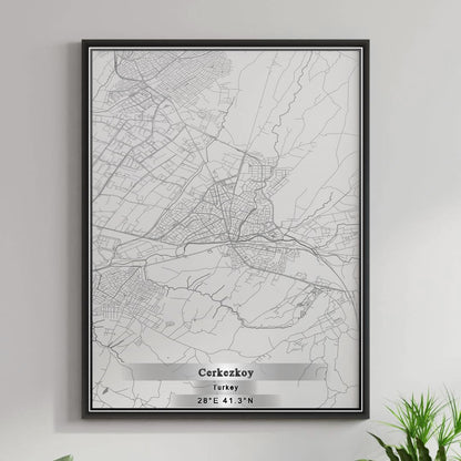ROAD MAP OF CERKEZKOY, TÜRKIYE BY MAPBAKES
