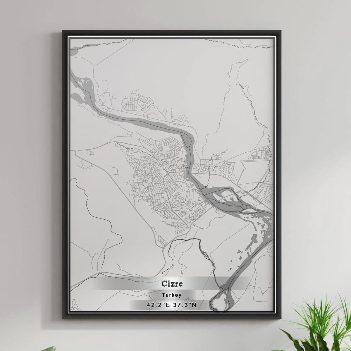 ROAD MAP OF CIZRE, TÜRKIYE BY MAPBAKES