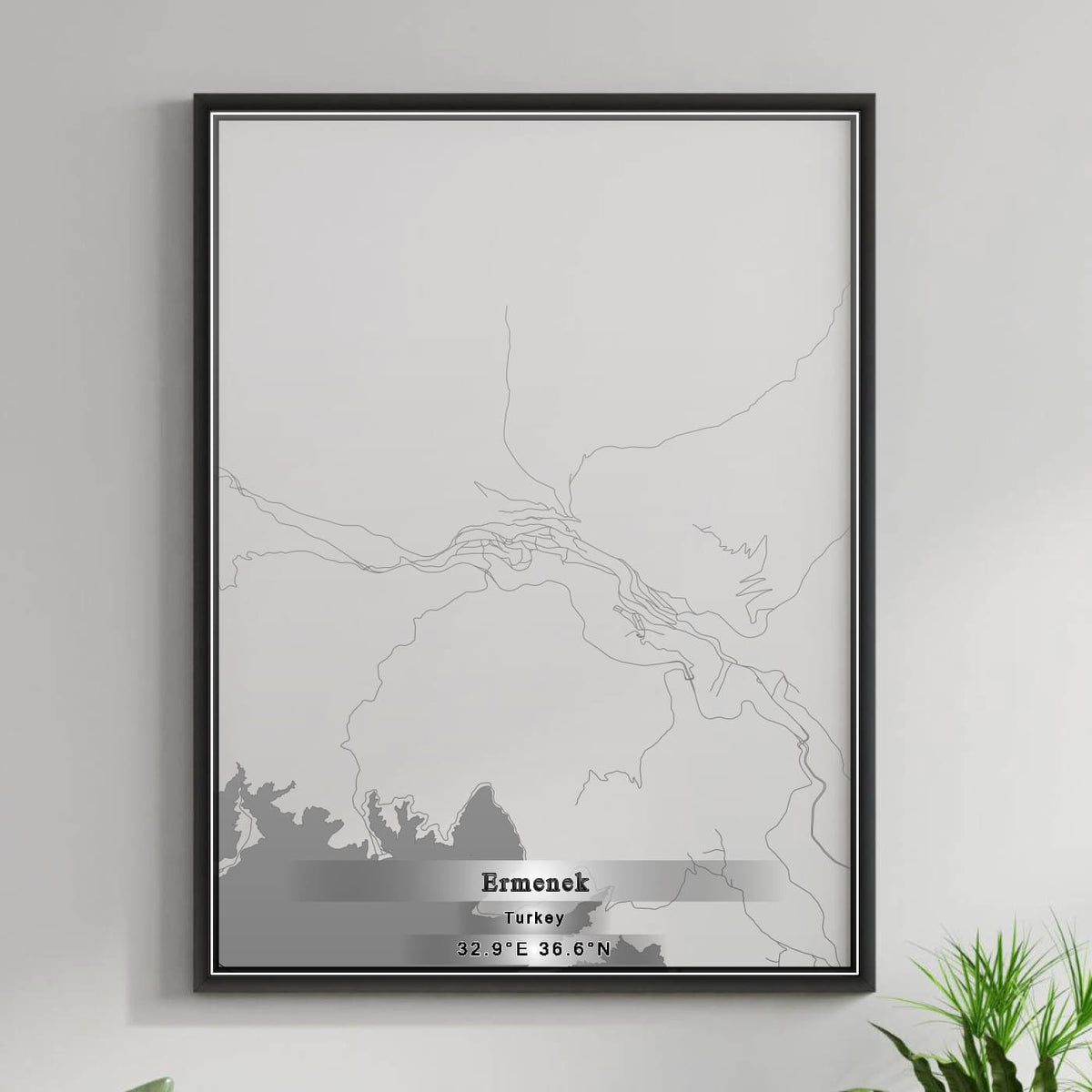 ROAD MAP OF ERMENEK, TÜRKIYE BY MAPBAKES