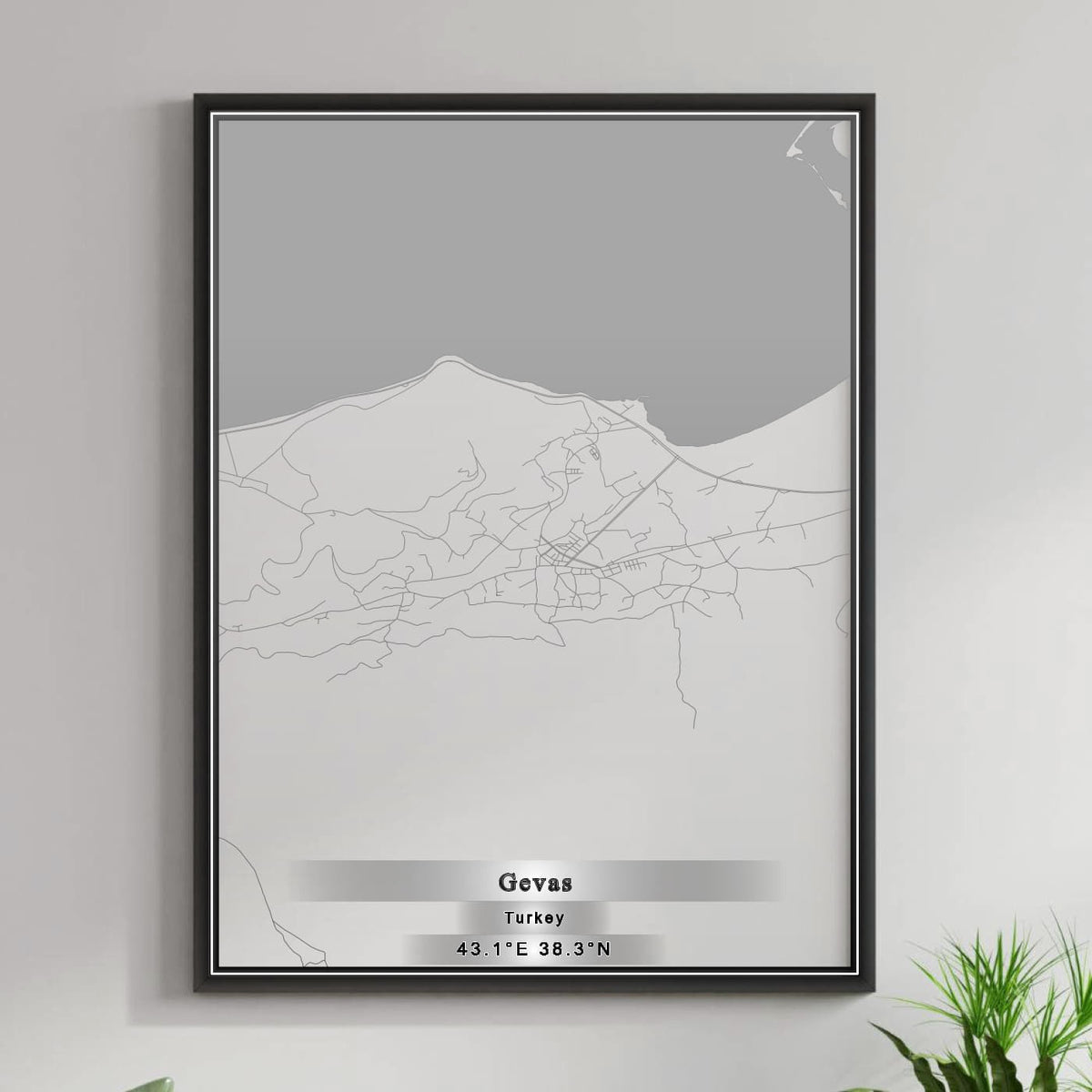 ROAD MAP OF GEVAS, TÜRKIYE BY MAPBAKES