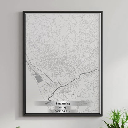 ROAD MAP OF SAMANDAG, TÜRKIYE BY MAPBAKES