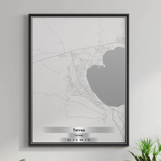 ROAD MAP OF TATVAN, TÜRKIYE BY MAPBAKES