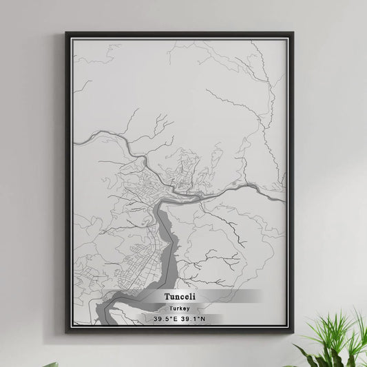 ROAD MAP OF TUNCELI, TÜRKIYE BY MAPBAKES