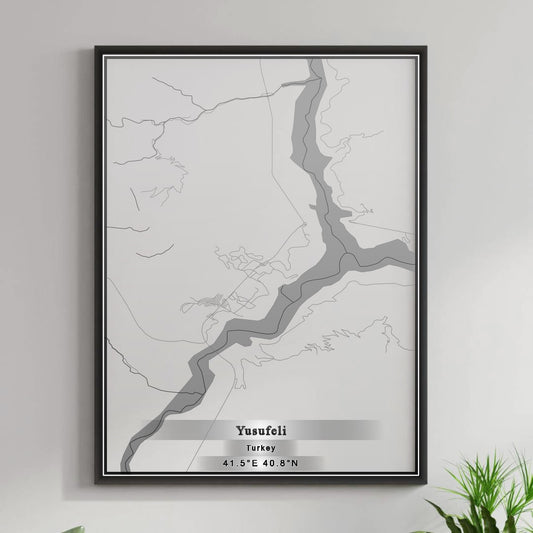 ROAD MAP OF YUSUFELI, TÜRKIYE BY MAPBAKES