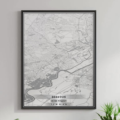 ROAD MAP OF BEESTON, UNITED KINGDOM BY MAPBAKES