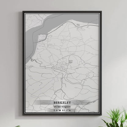 ROAD MAP OF BERKELEY, UNITED KINGDOM BY MAPBAKES